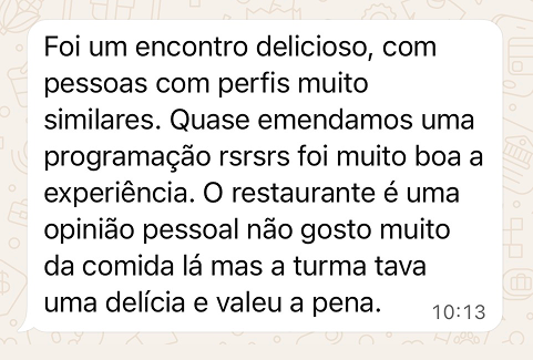 Depoimento de participante Realmeet